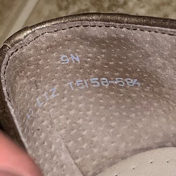 Trotters Women’s Gold Metallic Woven Leather Comfort Loafers Sz-9N - Picture 5 of 9